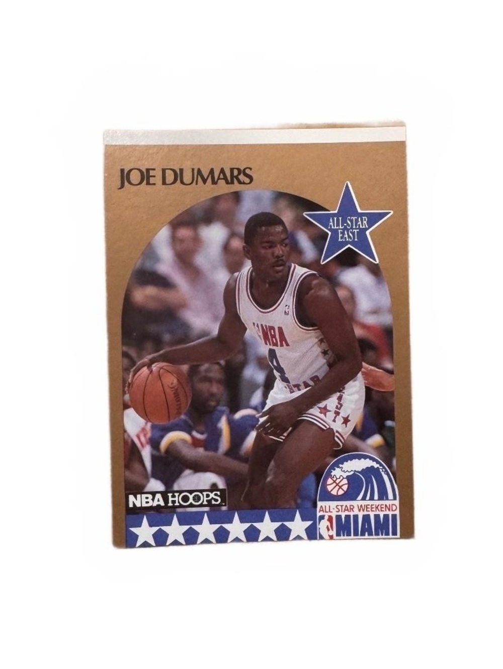 1990 NBA Hoops Joe Dumars All-Star #3 Factory Miscut Error